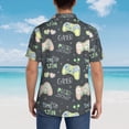 thumbnail image 4 of Honeii Gamers Print Men’s Hawaiian Shirt,Classic Button-Down Short Sleeve Shirt, for Beach, Vacation, and Outdoor Activities,3X-Large, 4 of 7