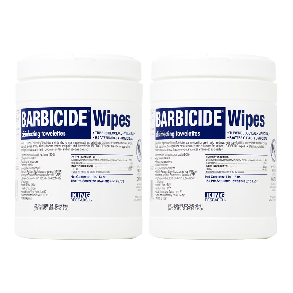 King Research Barbicide Disinfecting Towelettes Wipes (Pack of 2 ...