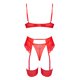 thumbnail image 3 of Gibobby Conjunto de lencería sexy de encaje suave para mujer, ropa interior transparente con aros de encaje floral(Rojo, XG), 3 of 5