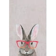thumbnail image 2 of Marmont Hill Hare with Red Glasses Canvas Wall Art, 2 of 7