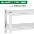 thumbnail image 5 of 40-50 Gallon Fish Tank Stand, Metal Aquarium Stand, Adjustable Heavy Duty Reptile Tank Stand, Adjustable 3-Tier Fish Tank Rack Shelf for Home Office, Tank Not Included, 31.5 "L x 18 "W x 34"H - White, 5 of 6