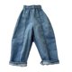 thumbnail image 1 of Pantalones de pierna ancha a escala 1/6 para figuras masculinas de 12 pulgadas, elegantes pantalones casuales retro estilo DIY, accesorios para azul, 1 of 8