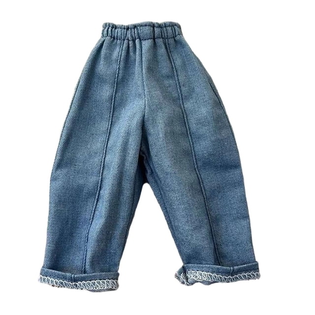 DOMELAY 1/6 Scale Wide Leg Pants 12 Inch Man Figure Trousers DIY Accessory, Dressing Up blue