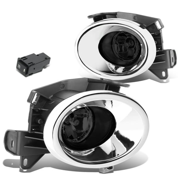 DNA Motoring FL-ZTL-266-SM For 2013 to 2016 Nissan Pathfinder R52 Pair Front Bumper Driving Fog Light Lamp Switch Smoked Lens 14 15