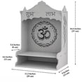 thumbnail image 4 of Pooja Mandir, Wall Mounted Wooden Temple, White Temple for Home and Office Assemble Required., 4 of 5