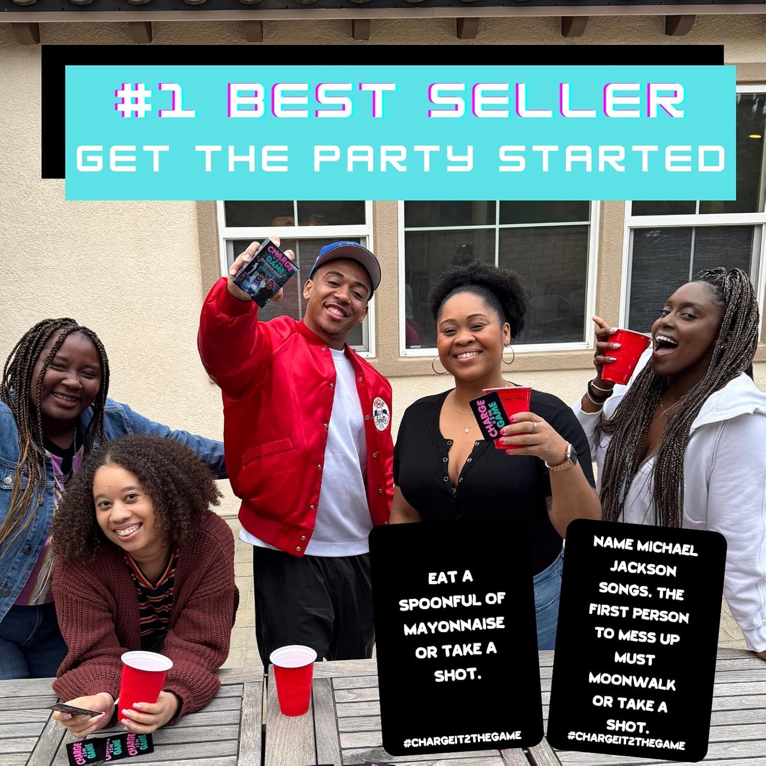 Charge It 2 The Game Drinking Cards - Card Game for Adults - Fun for Game Night - Party Game - Gift - Bachelorette Party Game - Vacation Game - Black Owned