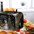 thumbnail image 7 of Toaster Cover 4 Slice, Black Christmas Dustproof Bakeware Oven Protector with Top Hook, Snowman Xmas Tree Snowflake Gifts Elk Waterproof Small Kitchen Appliance Toasters Dust Cover, 12"x11"x8", 7 of 7