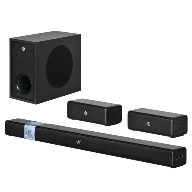 Barra de Sonido STF Home Audio 5.1 con Subwoofer alámbrico: Sonido Envolvente para tu Hogar