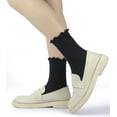 thumbnail image 6 of YooGuoGuo Ruffle Socks Women - Turn-Cuff Frilly Sock - Lightweight Cotton Socks, 6 of 6