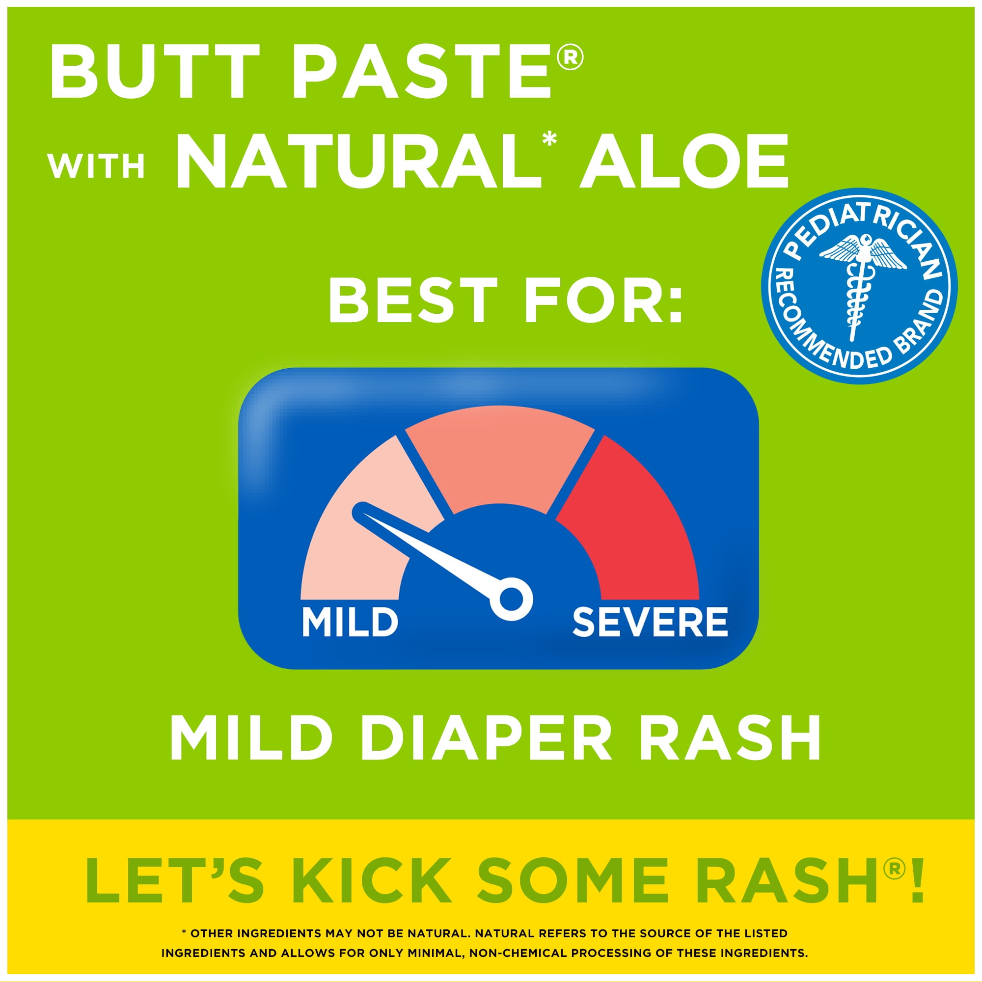 Boudreaux's Butt Paste Diaper Rash Cream With Natural* Aloe, Ointment for Baby, 4 oz