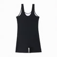 thumbnail image 4 of HCNTES Womens Boyleg One Piece Swimsuit Athletic Racerback Bathing Suit with Boyshorts Full Coverage Swimwear(S,a3-Black), 4 of 9