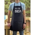 thumbnail image 2 of GuyAprons Why You All Up In My Grill Apron, Funny Apron for Men, BBQ Grill Apron, Funny Apron for Dad, 2 of 5