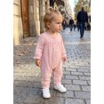 thumbnail image 5 of Cjfdfy Newborn Baby Girls Fall Jumpsuit Cotton Long Sleeve Henley Neck Dots Print Fall Casual Romper Infant Polka Dots Coming Home Fall Winter Outfit 0-18 Months, 5 of 9
