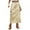 Beige, variant on WEAIXIMIUNG Heavy Industry Drawstring Design Denim Cargo Skirt Skirt Skirts for Women Midi Length Plus Size Trendy 2025