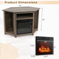 thumbnail image 3 of Giantex Corner TV Stand w/Electric Fireplace, Entertainment Center, Media Console Cabinet, Gray, 3 of 10