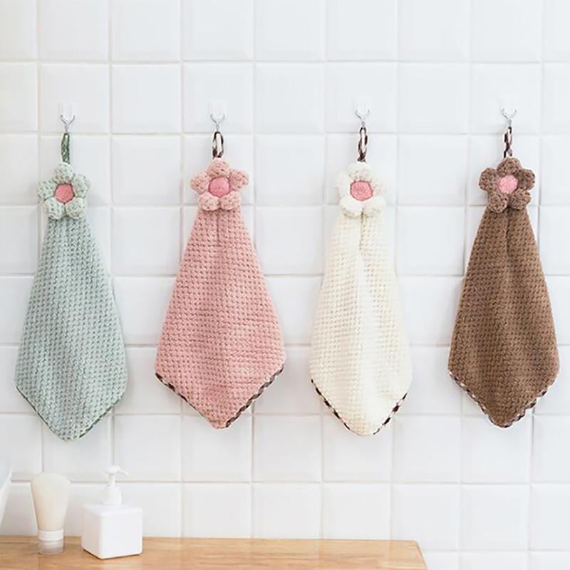 Details about   Children Nursery Hand Towel Soft Plush Bow Hanging Wipe Bathing Kitchen Towels 
