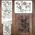thumbnail image 2 of Juego de 4 plantillas de flores de cerezo de 117 x 83 pulgadas con diseño de ramas de cerezo. Plantillas de plástico con estampado floral., 2 of 5