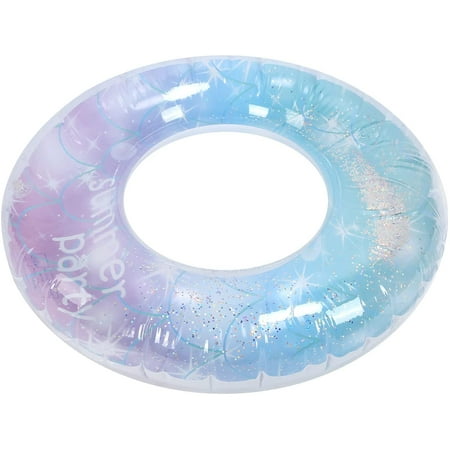 Swimming Ring,Glitter Inflatable Swimming Ring Pool Float Tube Round ...