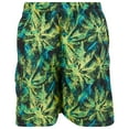 thumbnail image 4 of iBerryNY Mens Swimming Trunks Adult Male Shorts Cargo Pockets Mesh Lining, Weed, Large, 4 of 4
