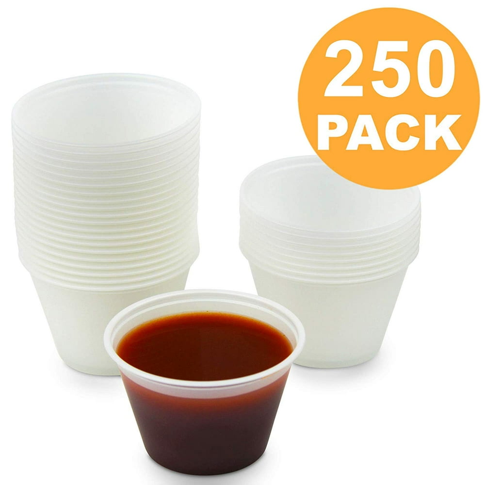 4 oz Plastic Portion Cup Disposable Jello Shots Sauce Condiment