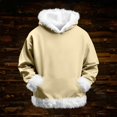 thumbnail image 6 of LTTVQM Kids Boys Girls Santa Sweatshirts Sherpa Fleece Lined Hoodie Christmas Pullover Toddler Winter Cozy Furry Pullover Xmas‌ Jacket Beige 13-14 Years, 6 of 7