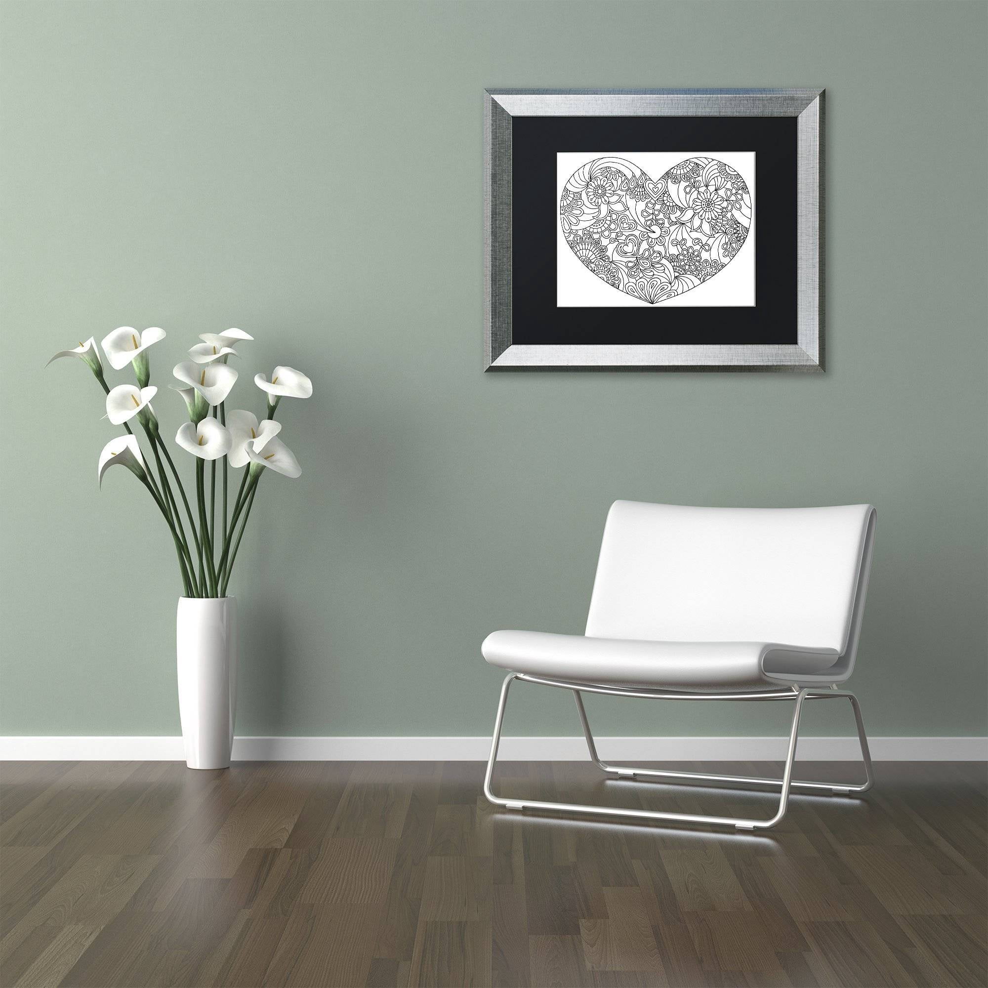 Trademark Fine Art "Mixed Coloring Book 45" Canvas Art by Kathy G. Ahrens, Black Matte, Silver Frame