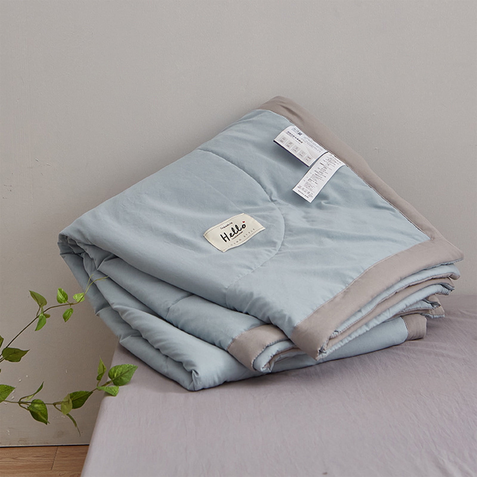 Jubipavy Machine Washable Quilt Lightweight Cotton Quilt Ideal For AirConditioned Rooms All-Season Cool Comfort Easy Care Summer Saving