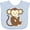 Blue, variant on Inktastic Monkey thinking Boys or Girls Baby Bib