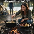 thumbnail image 3 of Ktaxon 7.9QT Cast Iron Dutch Oven with Skillet Lid, 2-in-1 Camping Dutch Oven for Campfire Cooking with Lid Lifter, 3 of 8