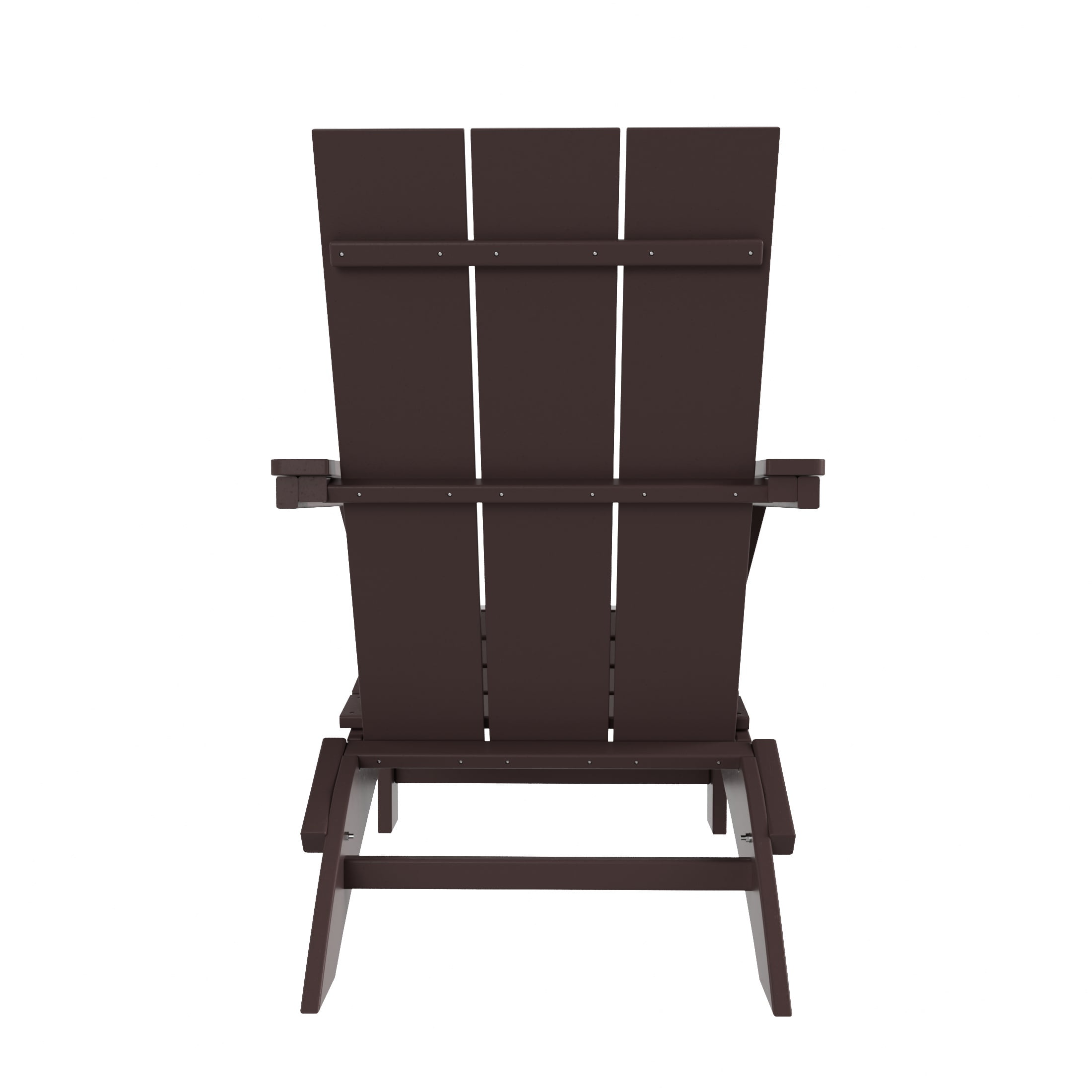 WestinTrends Ashore 4-Piece Foldable Adirondack Chair Set, All-Weather Poly Lumber, Modern Farmhouse Patio Seating, Dark Brown