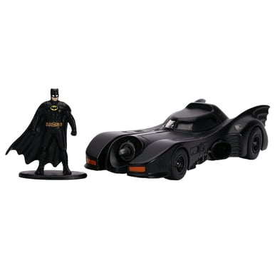 Jada 31704 1989 Batmobile avec Diecast Batman Figurine Batman 1989 Film DC Comics Hollywood Rides Série 1-32 Diecast Modèle de Voiture
