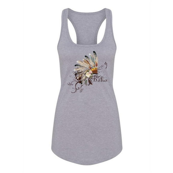 Boho Headdress Racerback Tank Women -Image by Shutterstock, Female x-Small