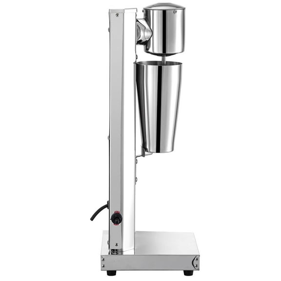 180W Heavy-Duty Milkshake Maker, Stainless Steel Electric Blender with 800ml Large Cup, 2 Adjustable Speeds, Silver Shake Machine for Smoothies & Drinks