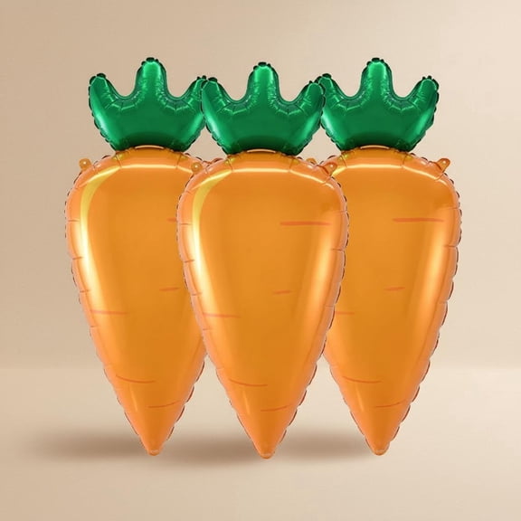 Carrot Foil Balloons for Party Decorations, Vegetable Balloon for Celebration Arch Kits