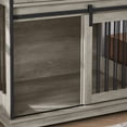 thumbnail image 4 of Pefilos 35" Wooden Dog Kennel End Table with Drawers and Sliding Door Dog Crate, Furniture Style Dog Crate, Gray, 4 of 17
