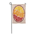 thumbnail image 1 of SIDONKU Beach Round Retro Emblem Live Love Surf Slogan Vintage Garden Flag Decorative Flag House Banner 28x40 inch, 1 of 1