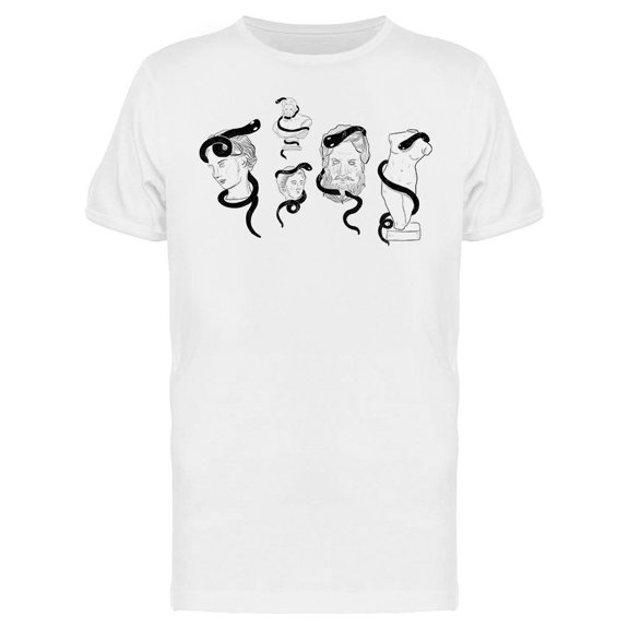 Statues With Snakes T-Shirt Men -Image by Shutterstock, Male Large