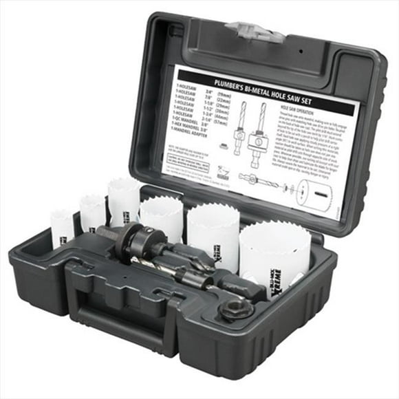 Disston D9592 Blu-Mol Plumber S Xtreme Bi-Metal Hole Saw Kit- 9 Pieces