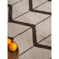 thumbnail image 3 of HAND KNOTTED WOOL GEOMETRIC MODERN AREA RUGS - 5'x8', Rectangle Shape, Beige Brown Color, Classic Traditional Design, Low Pile Handmade Area Rugs for Living Room, Bed Room (N01052), 3 of 8