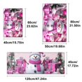 thumbnail image 2 of YIMEIS Christmas decoration Kitchen rugs Washable flannel Printed Area Rug and Mats DoorMats, bath mat,Autumn and Winter Festival Decoration-Christmas Snowman-Pink 15.7'' x 23.6''+17.7'' x 47.2'', 2 of 8