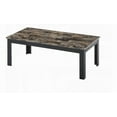 thumbnail image 6 of Traditional 3pc Set - Rectangular Coffee Table & Square End Tables, Wooden Legs & Faux Marble Top with Brown Finish, 6 of 6