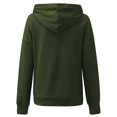 thumbnail image 4 of Vedolay Basic Sweatshirt for Women Fashion 2023 Plus Crew Neck Long Sleeve Boyfriend Pullover Sweatshirts Jackets for Women Army Green,M, 4 of 5