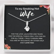 To My Smoking Wife Love Necklace Message Card