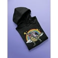 thumbnail image 3 of Cool Unicorn Riding A Dinosaur  Hoodie Men -Image by Shutterstock, Male Medium, 3 of 4