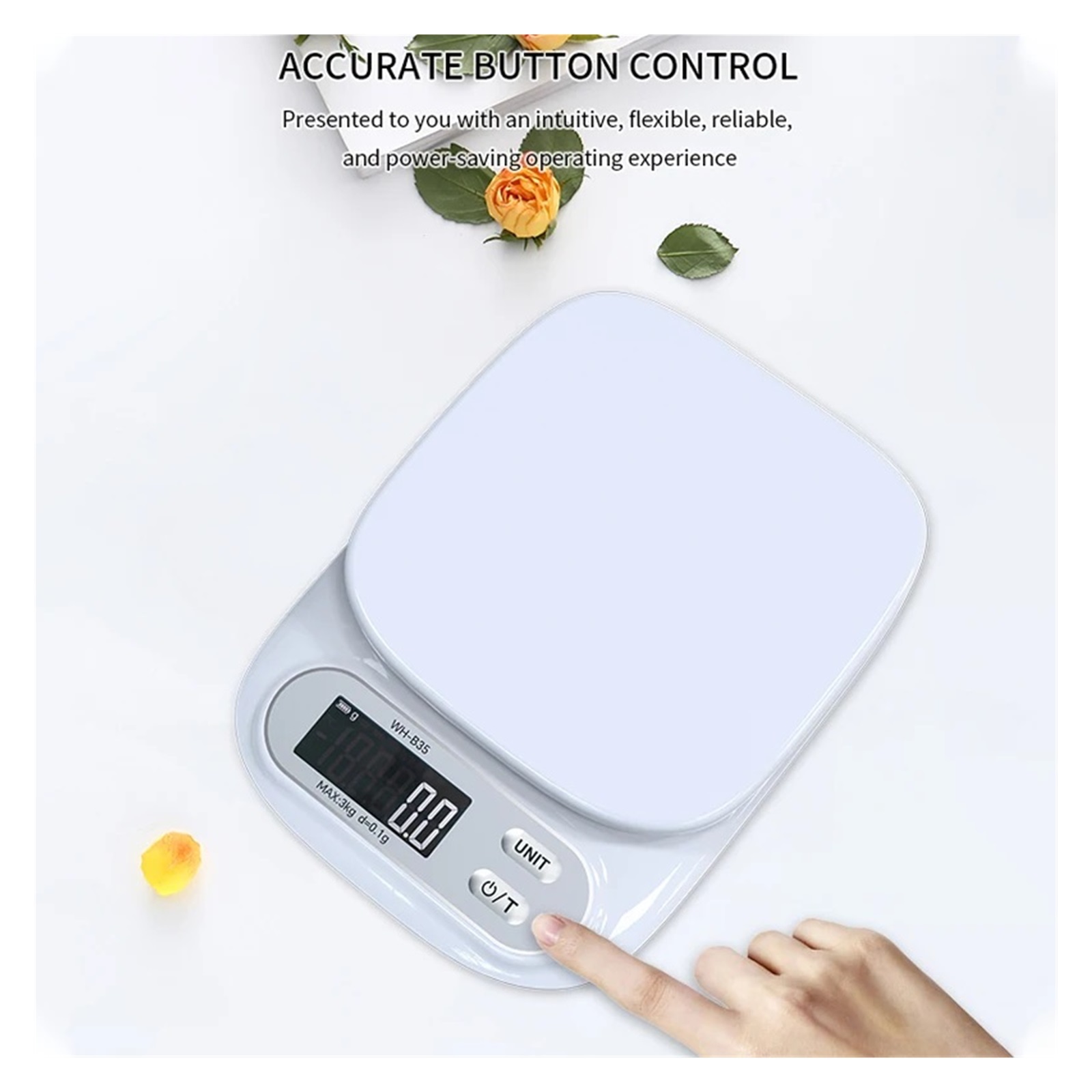 Digital Kitchen Scale LCD Electronic Scales Accuracy Weighing Balance with Battery/Rechargeable Tool ,High-Precision Weighing Technology