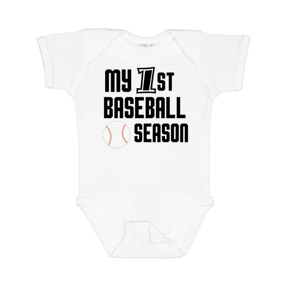 Inktastic My 1st Baseball Season Boys Baby Bodysuit