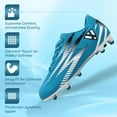 thumbnail image 5 of Vizari Bodega Firm Ground Soccer Cleats for Kids – Comfortable, Durable, and Stylish Football Shoes with Traction - Sky Blue/White, 9, 5 of 6