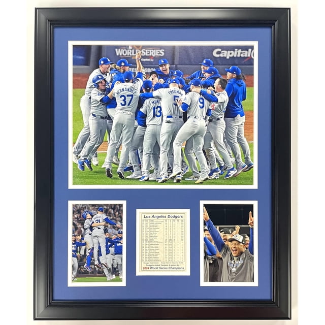Collage de fotos enmarcado Memorabilia Legends Never Die Dodgers