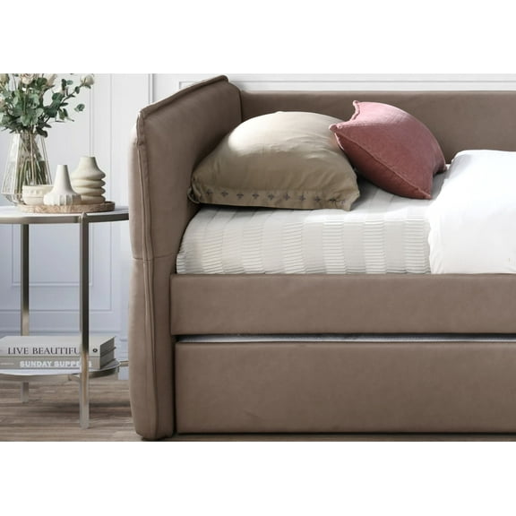 Newboti Furniture Daybed With a Trundle in Mocha 87306