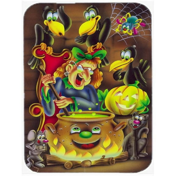 Witch & Crows Stirring It Up Halloween Glass Large Cutting Board
